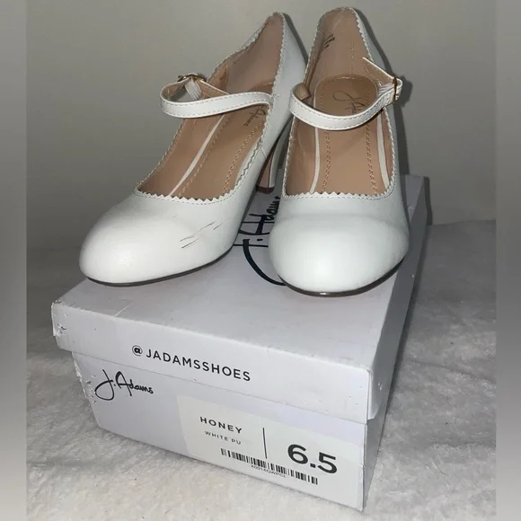 J Adams white Mary Jane heels - Picture 2 of 6